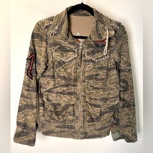 Vintage Hysteric Glamour Tiger Camo Army Style Jacket Women’s Size S